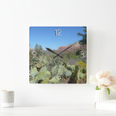 Rode Rotsen en Cactussen I Vierkante Klok (Huis)