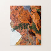 Rode rotsen en canyons Utah. Legpuzzel (Verticaal)