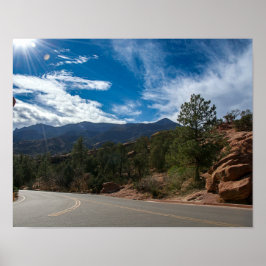 Rode rotsen en de Rocky Mountains Poster