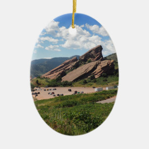 rode rotsen in het theater in Morrison Colorado Keramisch Ornament