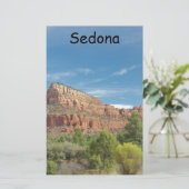Rode rotsen in Sedona Briefpapier (Staand voorkant)