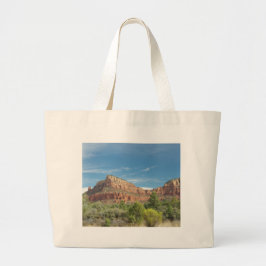 Rode rotsen in Sedona Grote Tote Bag