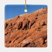 Rode Rotsen, Nevada Keramisch Ornament (Achterkant)