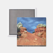 Rode rotsen, Red Canyon, Utah rotsformatie Magneet (Voorkant / Achterkant)