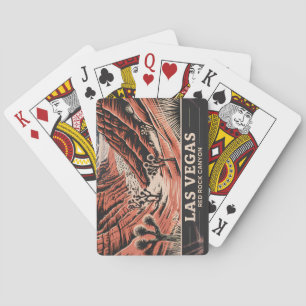 Rode Rotskloof Las Vegas Retro Oude Reis WPA Pokerkaarten