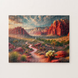 Rode Rotskloof Nevada Schitterend Landschap Legpuzzel