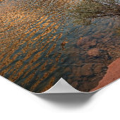 Rode Rotskloof Rivier Landschap Poster (Hoek)