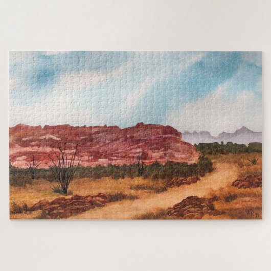 Rode Rotskool Landschappelijke Legpuzzel (Horizontaal)