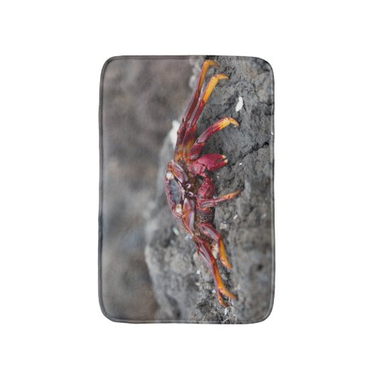 Rode rotskrab badmat (Voorkant Verticaal)