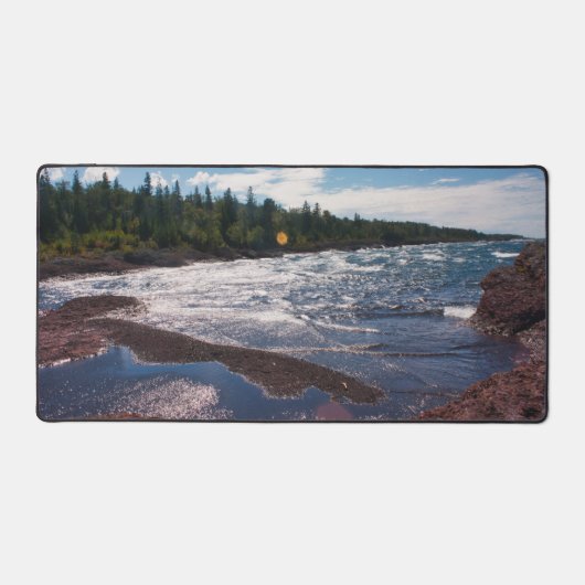 Rode rotskust – Lake Superior, U.P. Bureaumat (Voorkant)