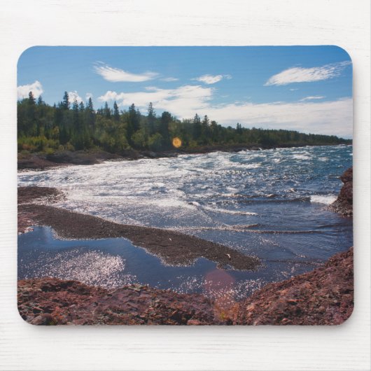 Rode rotskust – Lake Superior, U.P. Muismat (Voorkant)
