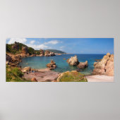 Rode rotskust van het poster Sardinië (Voorkant)