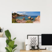 Rode rotskust van het poster Sardinië (Thuiskantoor)