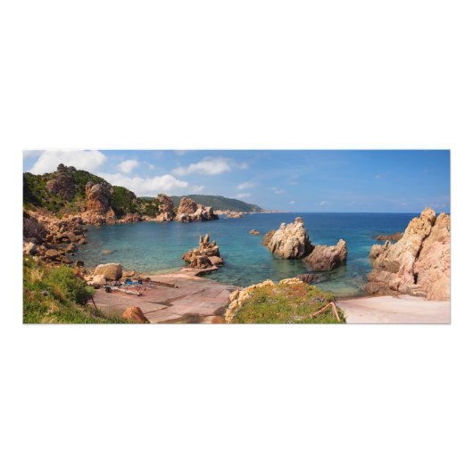 Rode rotskusten van Sardinië fotoafdrukken Foto Afdruk (Voorkant)