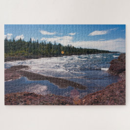 Rode rotskustlijn – Lake Superior, U.P. Legpuzzel