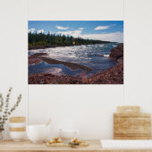 Rode rotskustlijn – Lake Superior, U.P. Poster (Keuken)