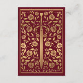 Rode Royal Medieval Sword Wedding Details Informatiekaartje (Achterkant)