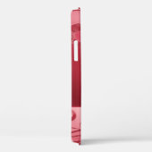 Rode Roze Abstracte Bloemen Custom Naam Case-Mate iPhone Case (Achterkant / Rechts)
