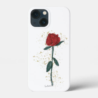 Rode roze abstracte illustratiebloem Case-Mate iPhone case