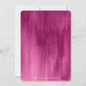 Rode roze abstracte kunst live streaming bruiloft kaart (Achterkant)