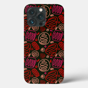 Rode roze Abstracte vormen Hoesje-mais met één r Case-Mate iPhone Case
