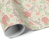 rode roze anjers Mums Floral Cadeaupapier (Rol Hoek)