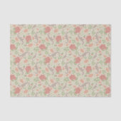  rode roze anjers Mums Floral Tissuepapier (Voorkant)