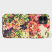 Rode Roze Aquarel Bloemmotief 1 Case-Mate iPhone Case (Achterkant (horizontaal))