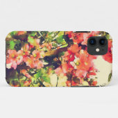 Rode Roze Aquarel Bloemmotief 1 Case-Mate iPhone Case (Achterkant (horizontaal))