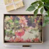 Rode Roze Aquarel Bloemmotief 1 Tissuepapier (Geschenk)