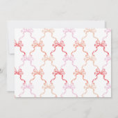 Rode Roze Aquarel Strikken Persoonlijke Briefpapie Notitiekaartje (Achterkant)