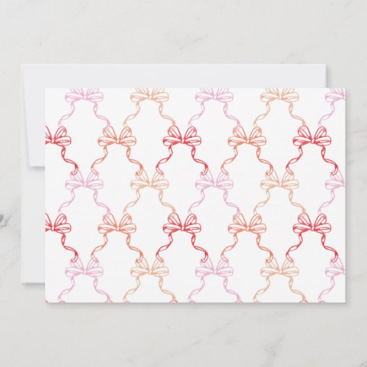 Rode Roze Aquarel Strikken Persoonlijke Briefpapie Notitiekaartje (Achterkant)