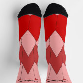 Rode Roze Art Deco Design Soksokken Sokken (Top)