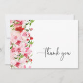 Rode Roze bedankkaart (Voorkant)