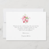 Rode Roze bedankkaart (Achterkant)