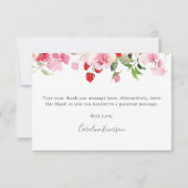 Rode Roze  Bedankkaart (Achterkant)