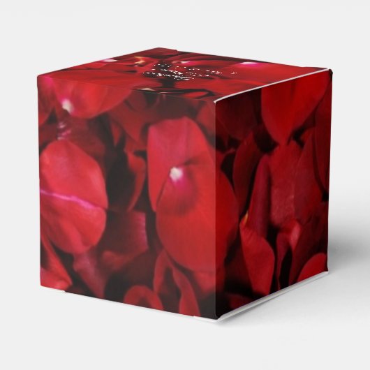 rode roze bladen horizontaal bedankdoosjes (Achterkant)