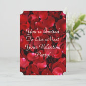 rode roze bladen horizontaal kaart (Staand voorkant)