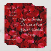 rode roze bladen horizontaal kaart (Voorkant / Achterkant)