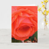 Rode roze - Blank binnenin Wenskaart Kaart (Gele Bloem)