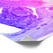 Rode roze blauwe Paarse geel moderne Abstracte kun Poster (Hoek)