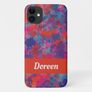 Rode roze blauwe Paarse moderne kleurrijke druppel Case-Mate iPhone Case