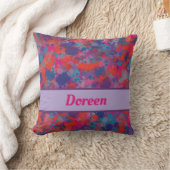 Rode roze blauwe Paarse moderne kleurrijke druppel Kussen (Deken)