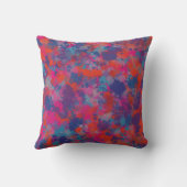 Rode roze blauwe Paarse moderne kleurrijke druppel Kussen (Achterkant)