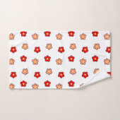 Rode Roze Bloem Boho Chic Bad Handdoek (Handdoek)