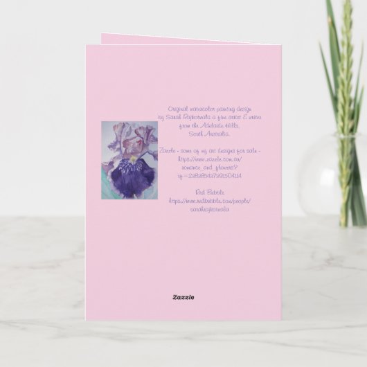 Rode roze bloem Rozen Valentijnse Kaart (Achterkant)