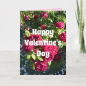 Rode roze bloem  Rozen Valentijnse Kaart (Voorkant)