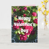 Rode roze bloem  Rozen Valentijnse Kaart (Gele Bloem)