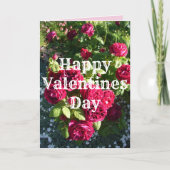 Rode roze bloem  Rozen Valentijnse Kaart (Voorkant)