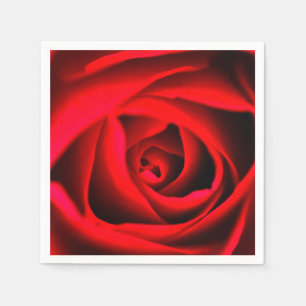 Rode roze bloem servet